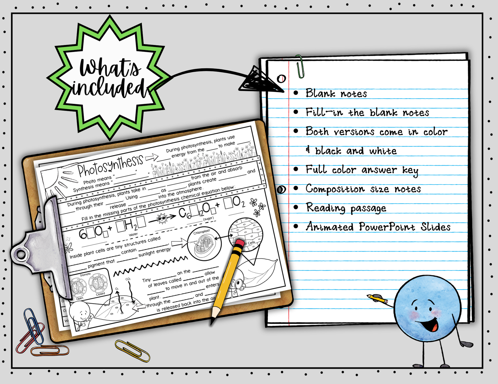 Photosynthesis Doodle Notes | Photosynthesis & Cellular Respiration Notes | 6-8 — Print - Image 2