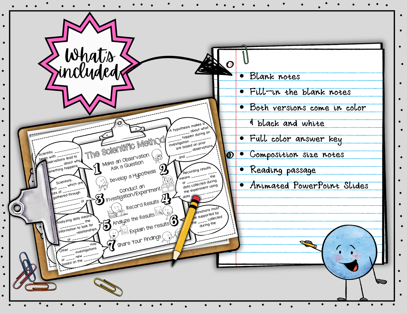 Scientific Method Doodle Notes | Graphic Organizer | Middle School Science 5-8 — Print - Image 2