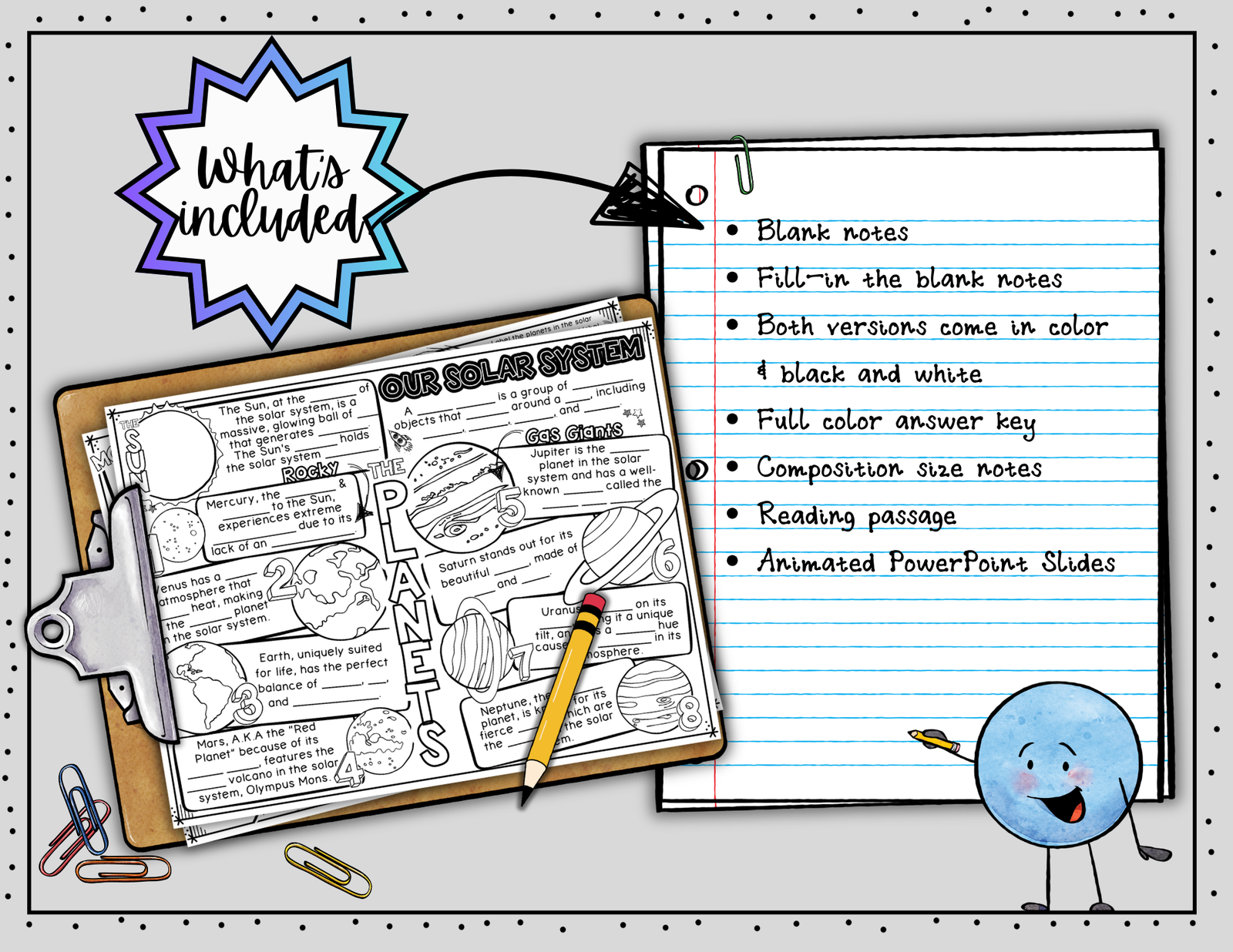 Solar System Doodle Notes | Science Doodle Notes | Visual Notes - Image 2