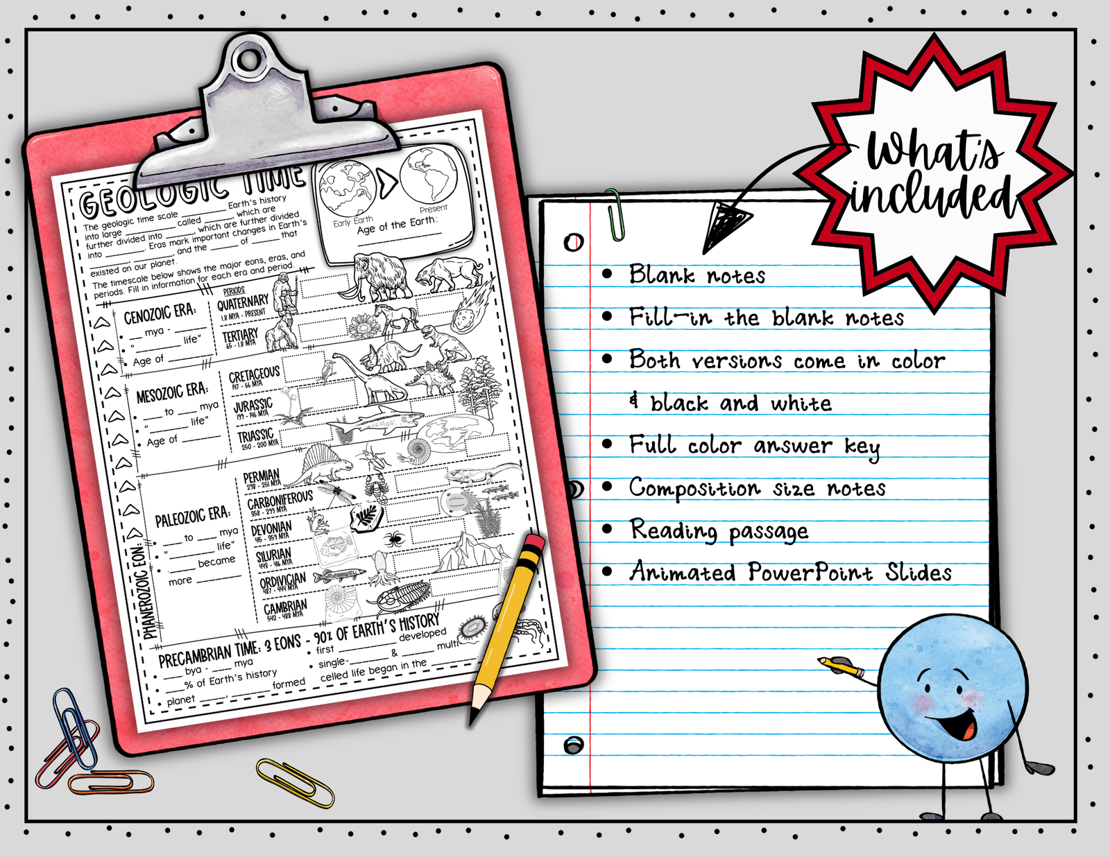 Geologic Time Scale Doodle Notes | Science Doodle Notes | Visual Notes - Image 2