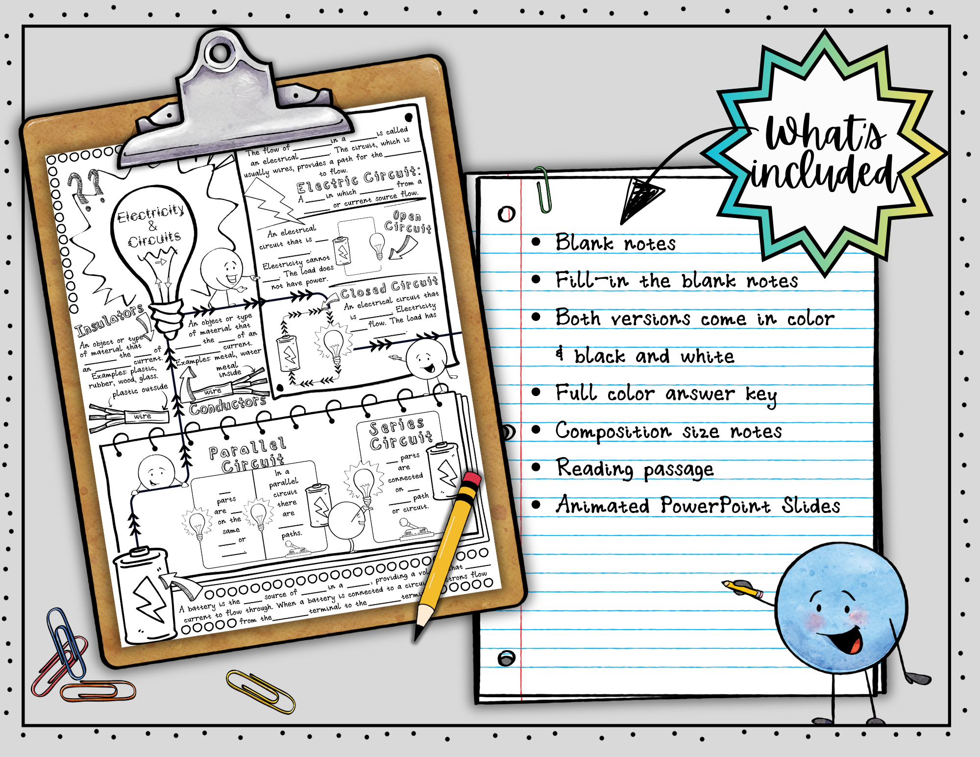 Electricity and Circuits Doodle Notes | Science Doodle Notes | Visual Notes - Image 2