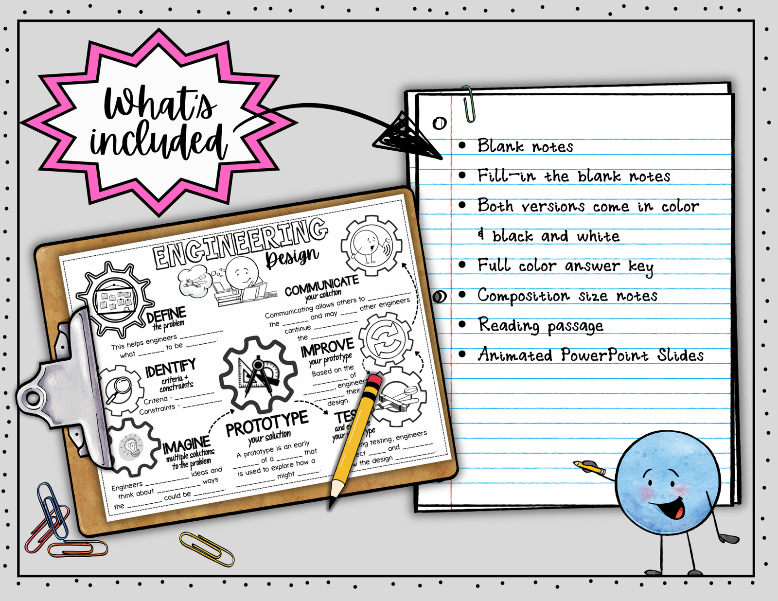 Engineering Design Doodle Notes | Graphic Organizer | Middle School Science 5-8 — Print - Image 2