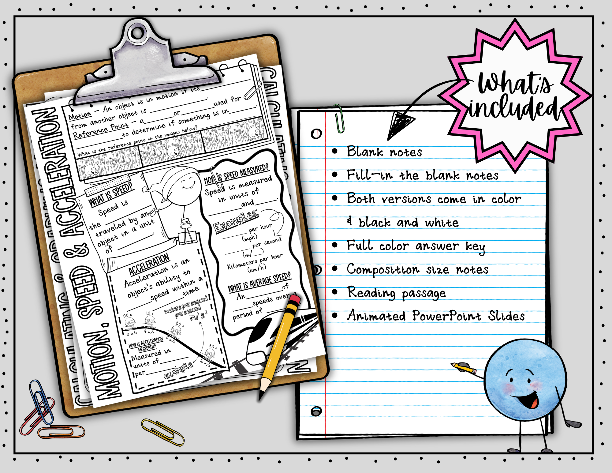 Motion Speed and Acceleration Doodle Notes ~ Science Doodle Notes ~ Visual Notes - Image 2