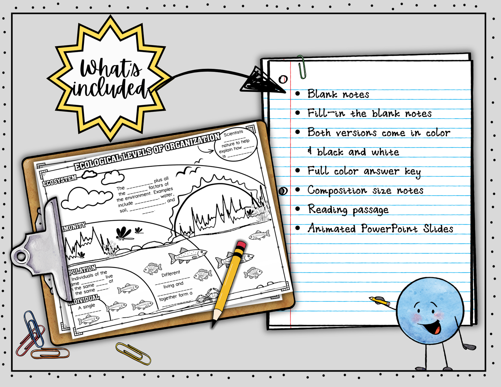 Ecological Levels of Organization Science Doodle Notes | Graphic Organizer — Print - Image 2