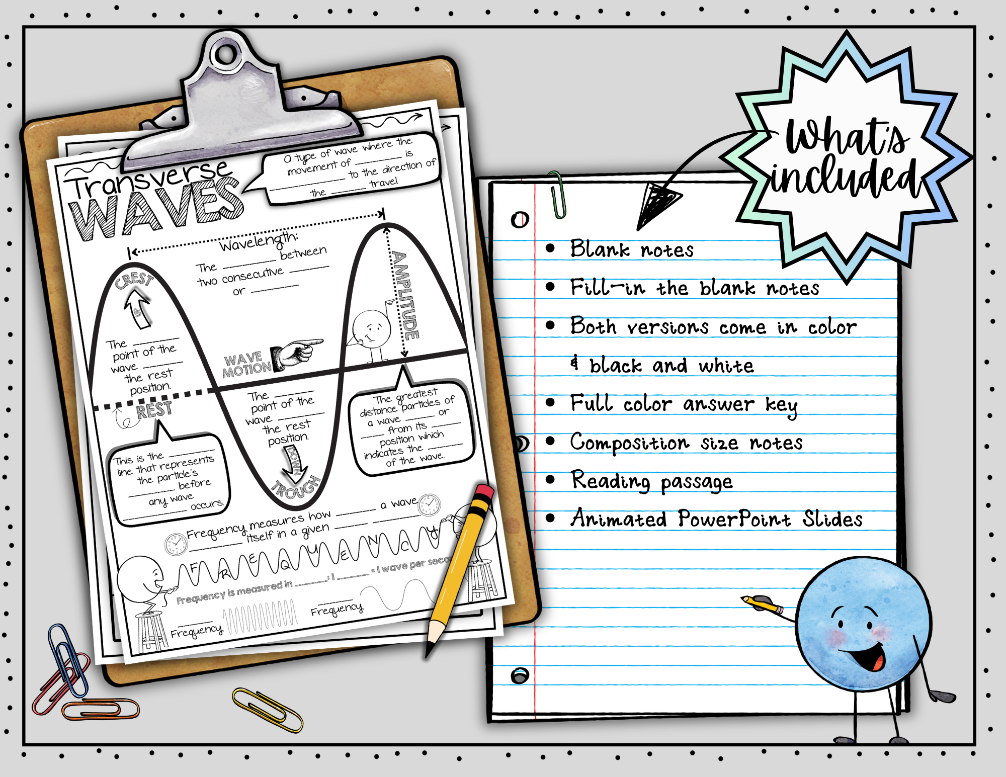 Transverse Waves ~ Science Doodle Notes ~ Visual Notes — Print - Image 2