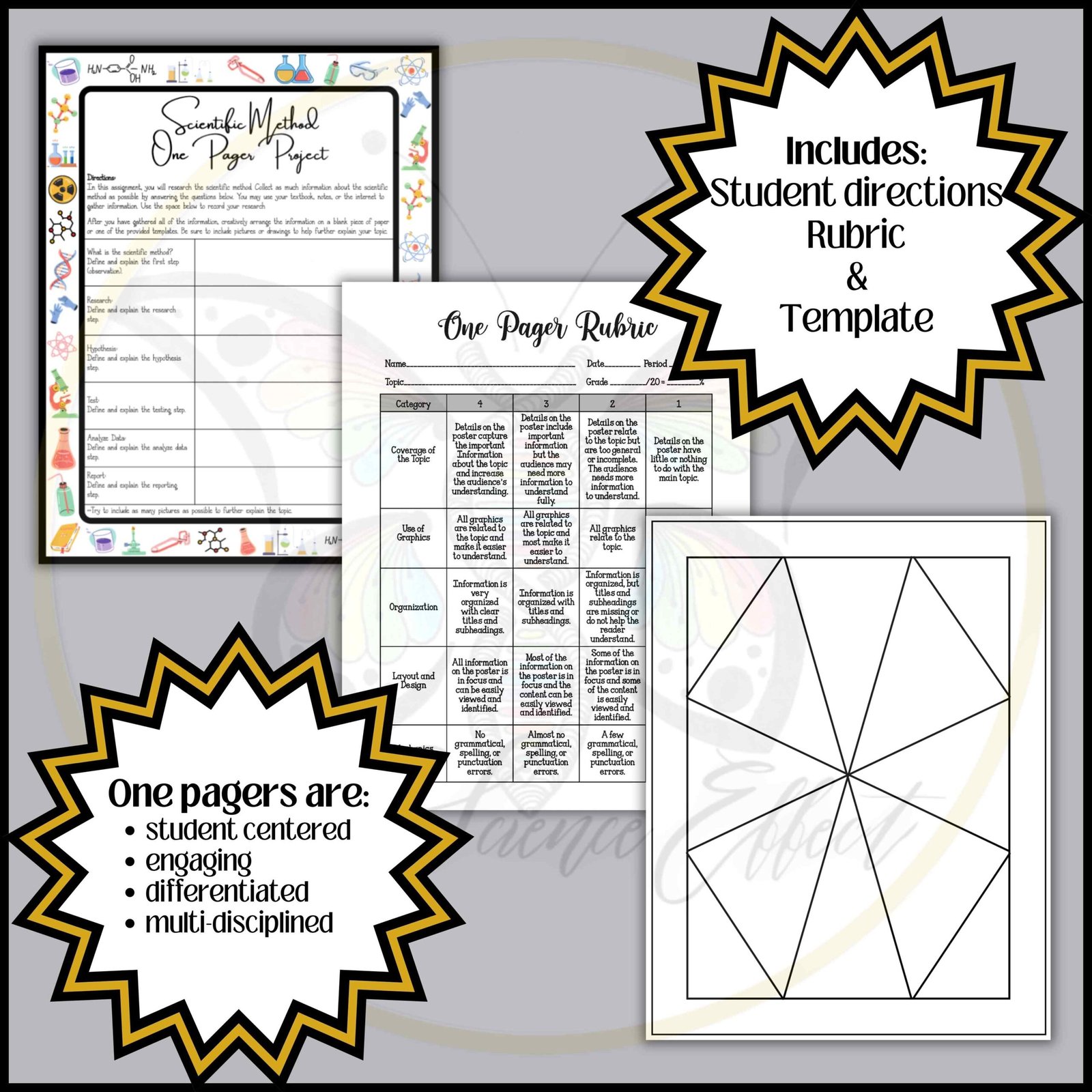 Scientific Method One Pager Project | NGSS Middle School Science Activity - Image 2