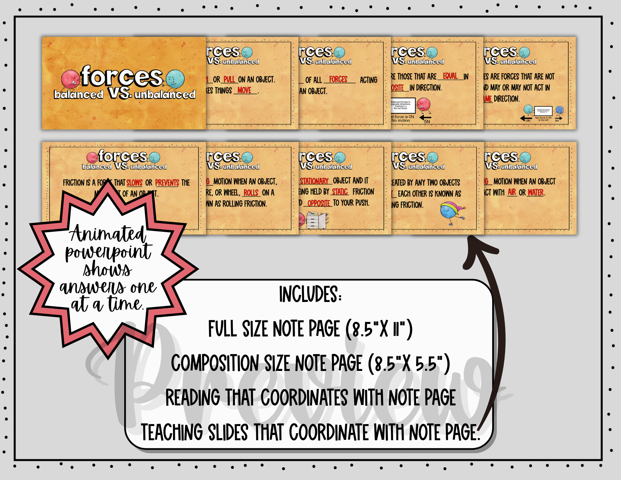 Force and Friction ~ Science Doodle Notes ~ Visual Notes - Image 3