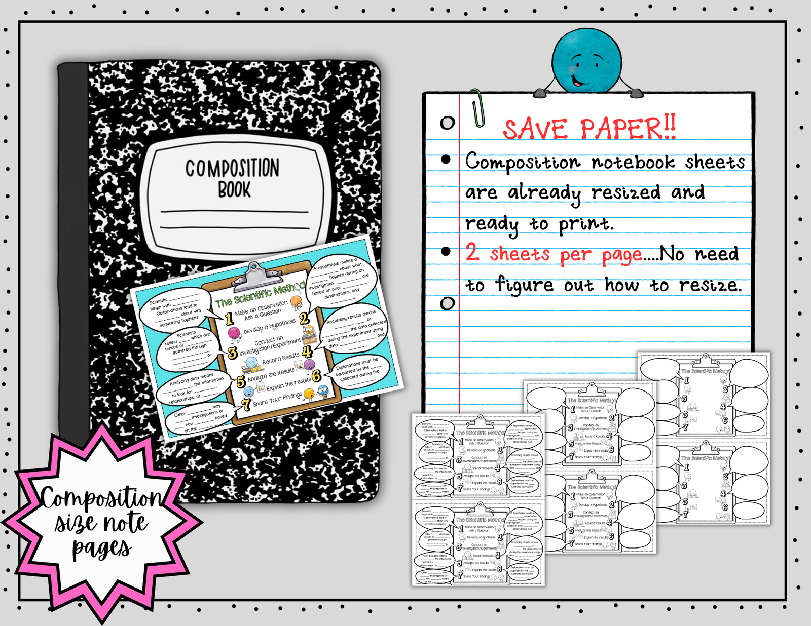 Scientific Method Doodle Notes | Graphic Organizer | Middle School Science 5-8 — Print - Image 4