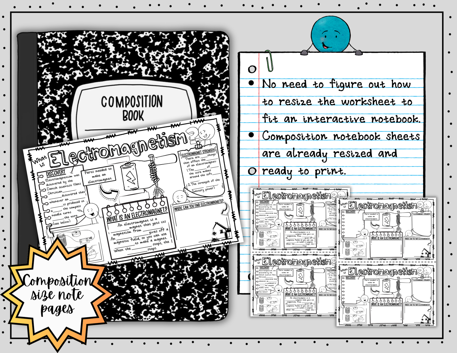 Electromagnetism Doodle Notes | Science Doodle Notes | Visual Notes - Image 4