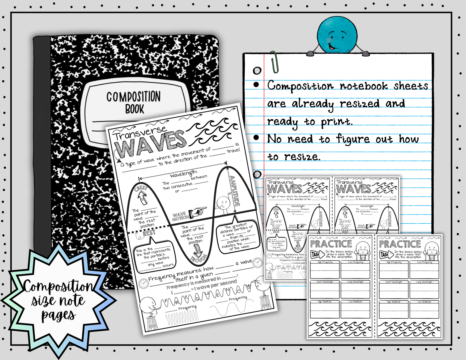 Transverse Waves ~ Science Doodle Notes ~ Visual Notes — Print - Image 4