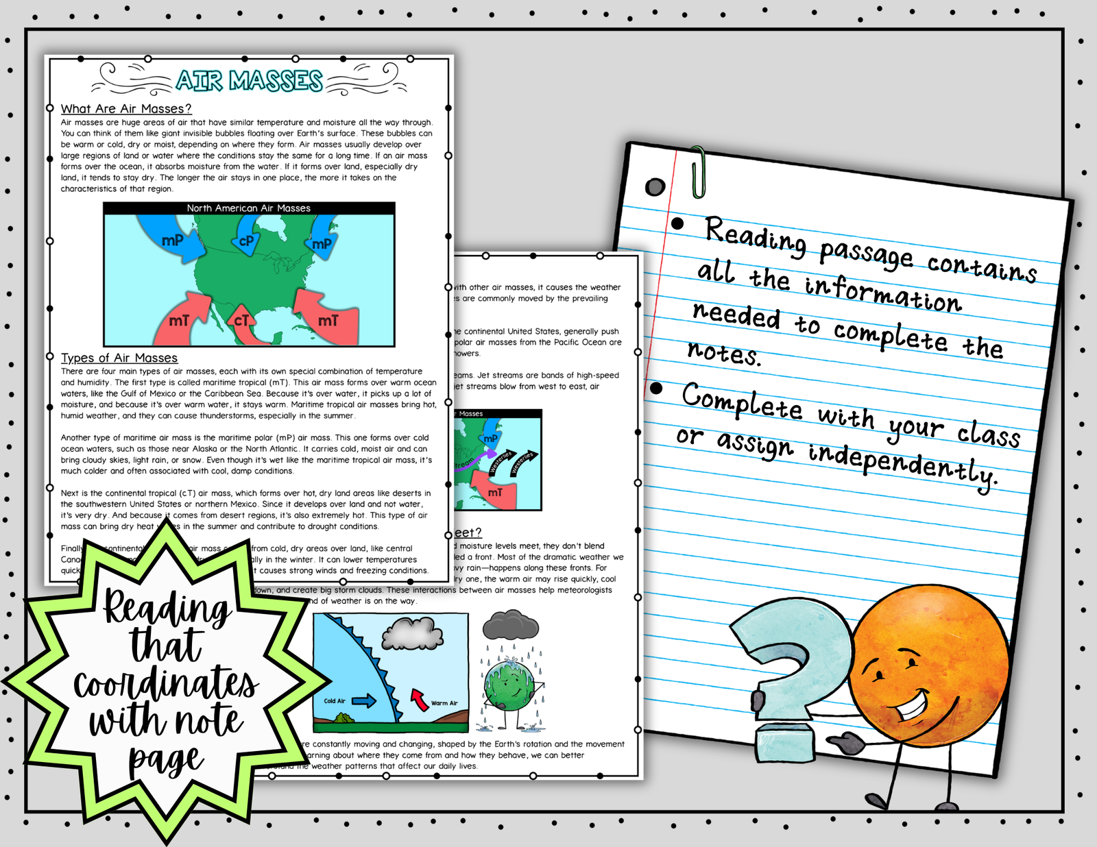 Air Masses ~ Science Doodle Notes ~ Visual Notes — Print - Image 5