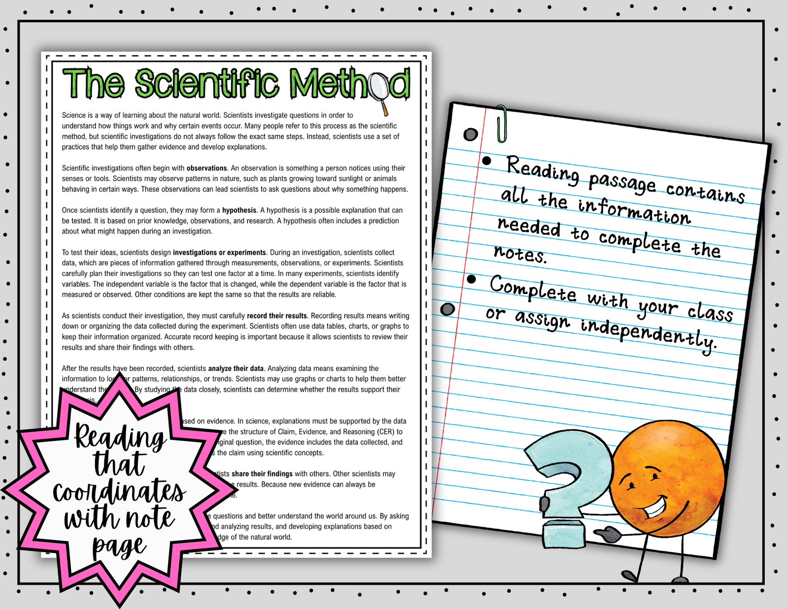 Scientific Method Doodle Notes | Graphic Organizer | Middle School Science 5-8 — Print - Image 6