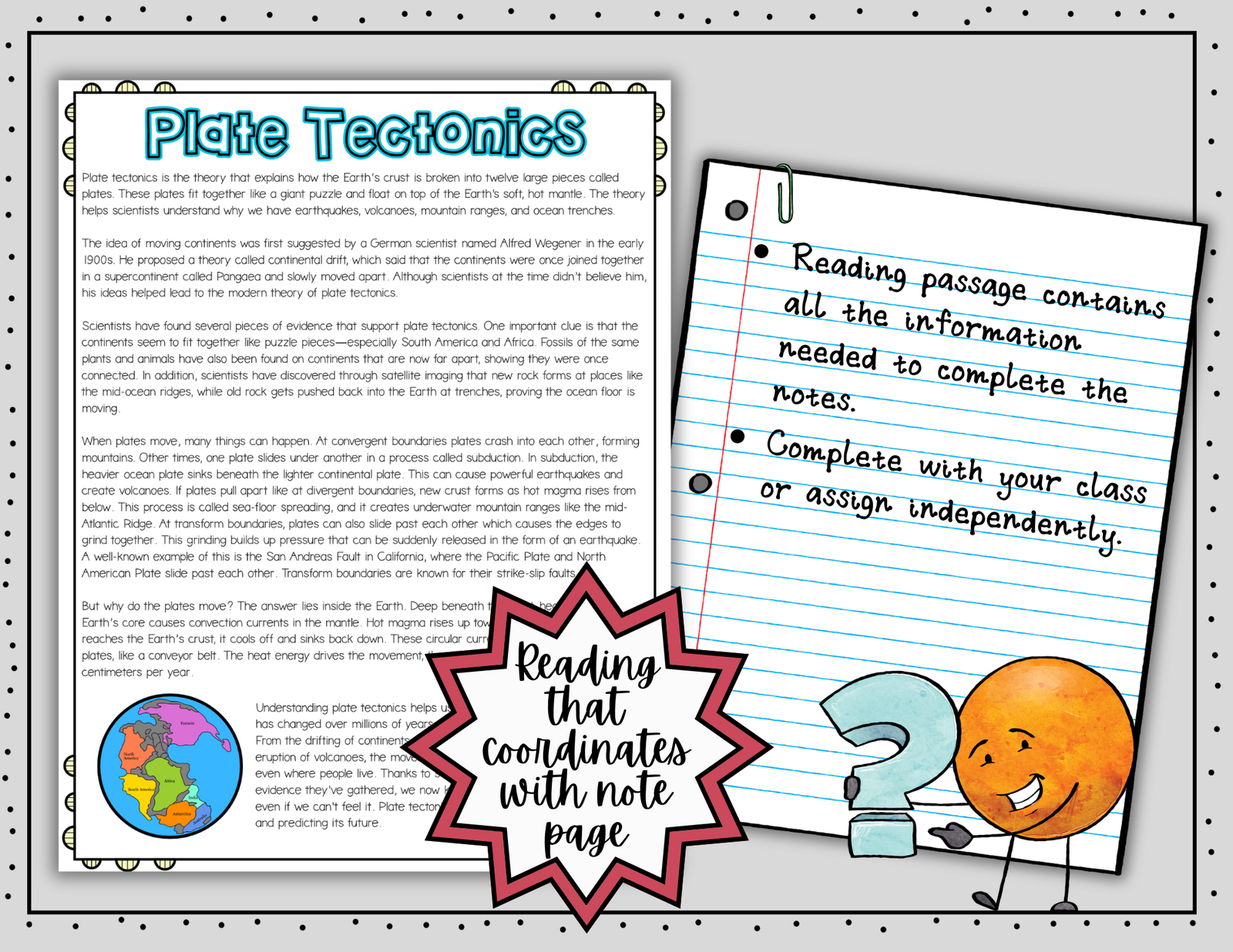 Plate Tectonics ~ Science Doodle Notes ~ Visual Notes — Print - Image 6