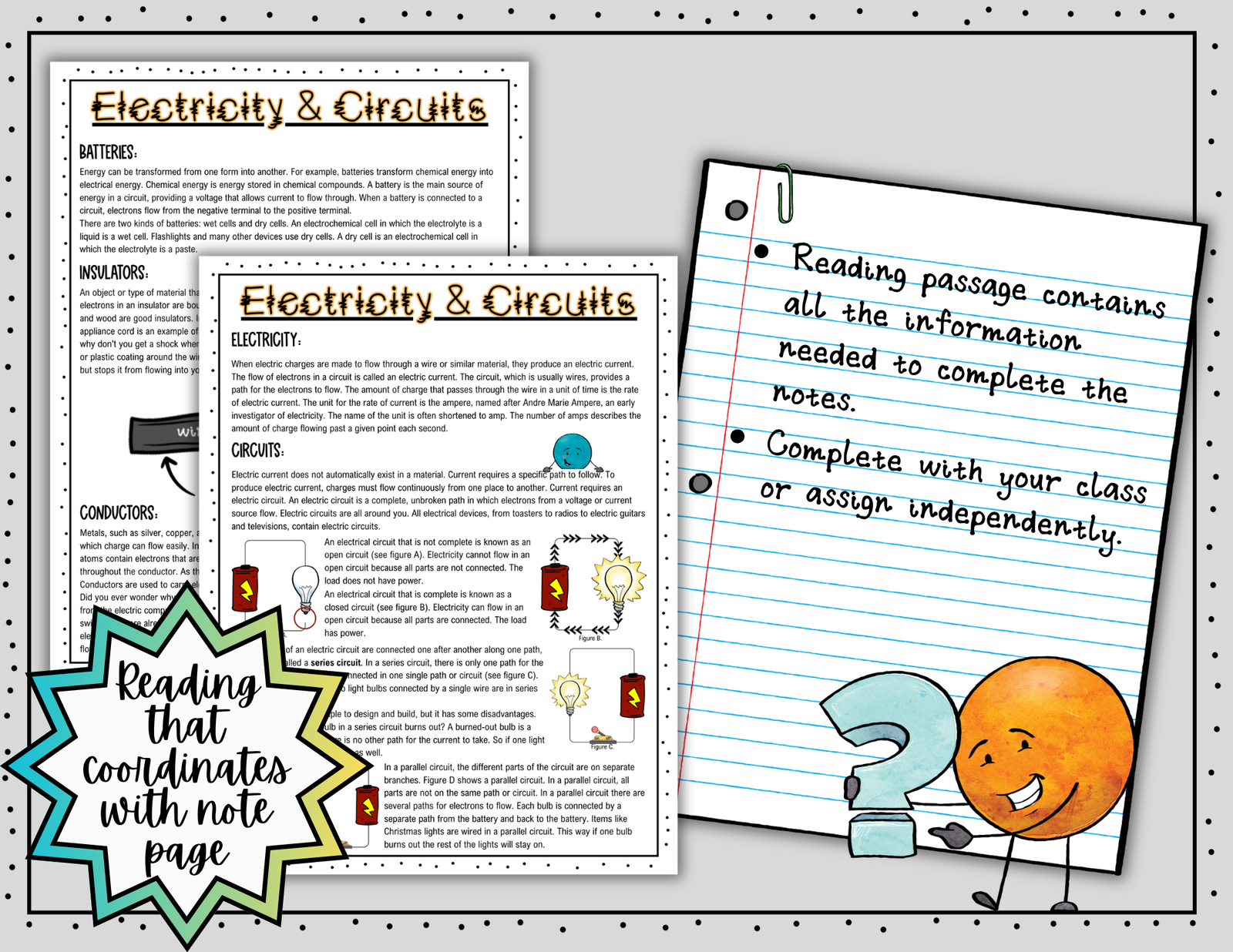 Electricity and Circuits Doodle Notes | Science Doodle Notes | Visual Notes - Image 6