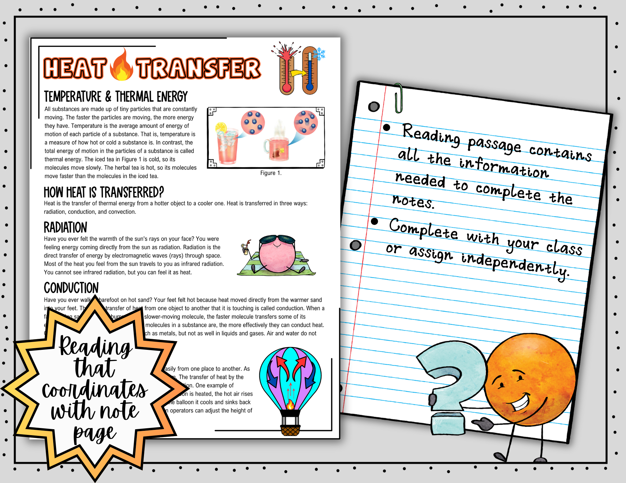 Heat Transfer Thermal Energy Doodle Notes | Science Doodle Notes — Print - Image 6