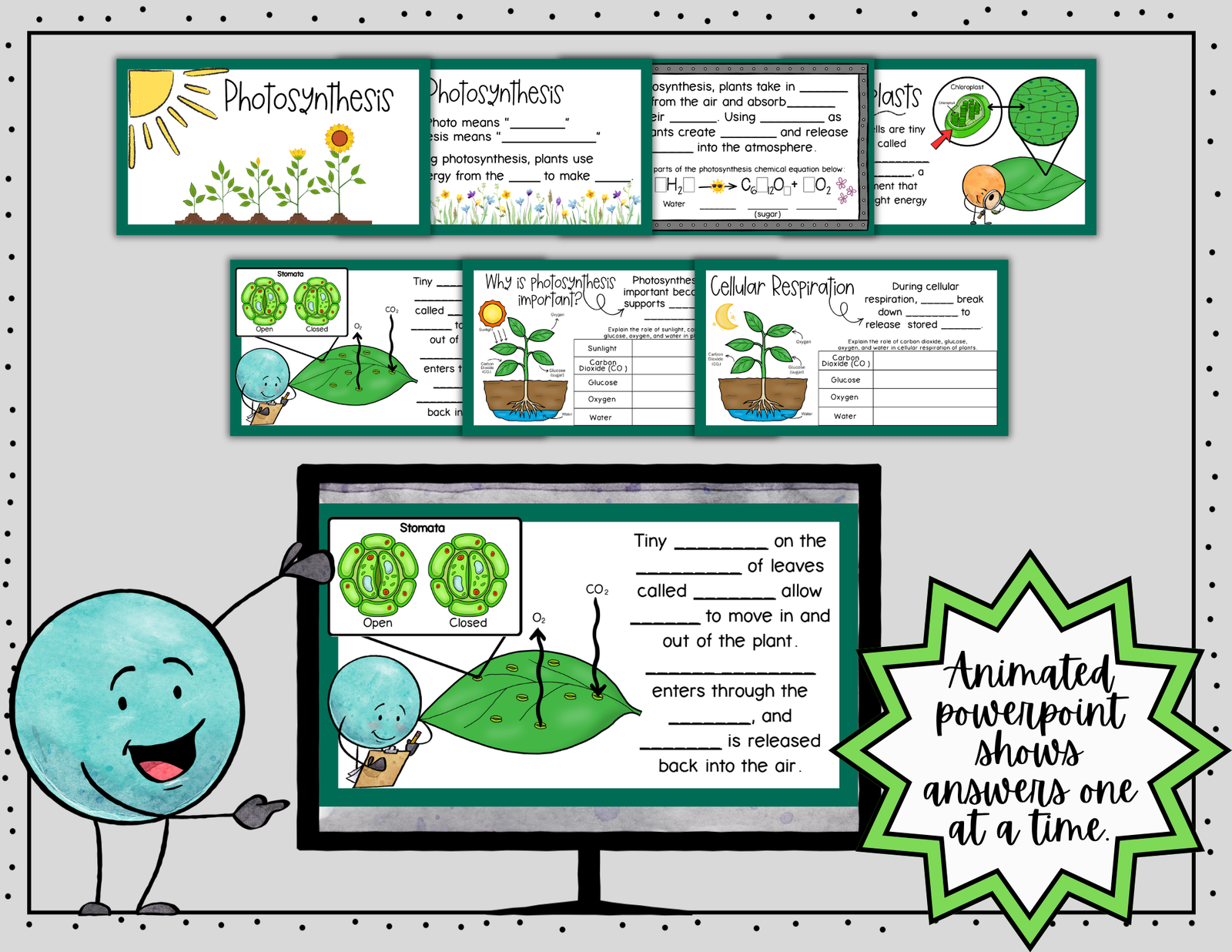 Photosynthesis Doodle Notes | Photosynthesis & Cellular Respiration Notes | 6-8 — Print - Image 7
