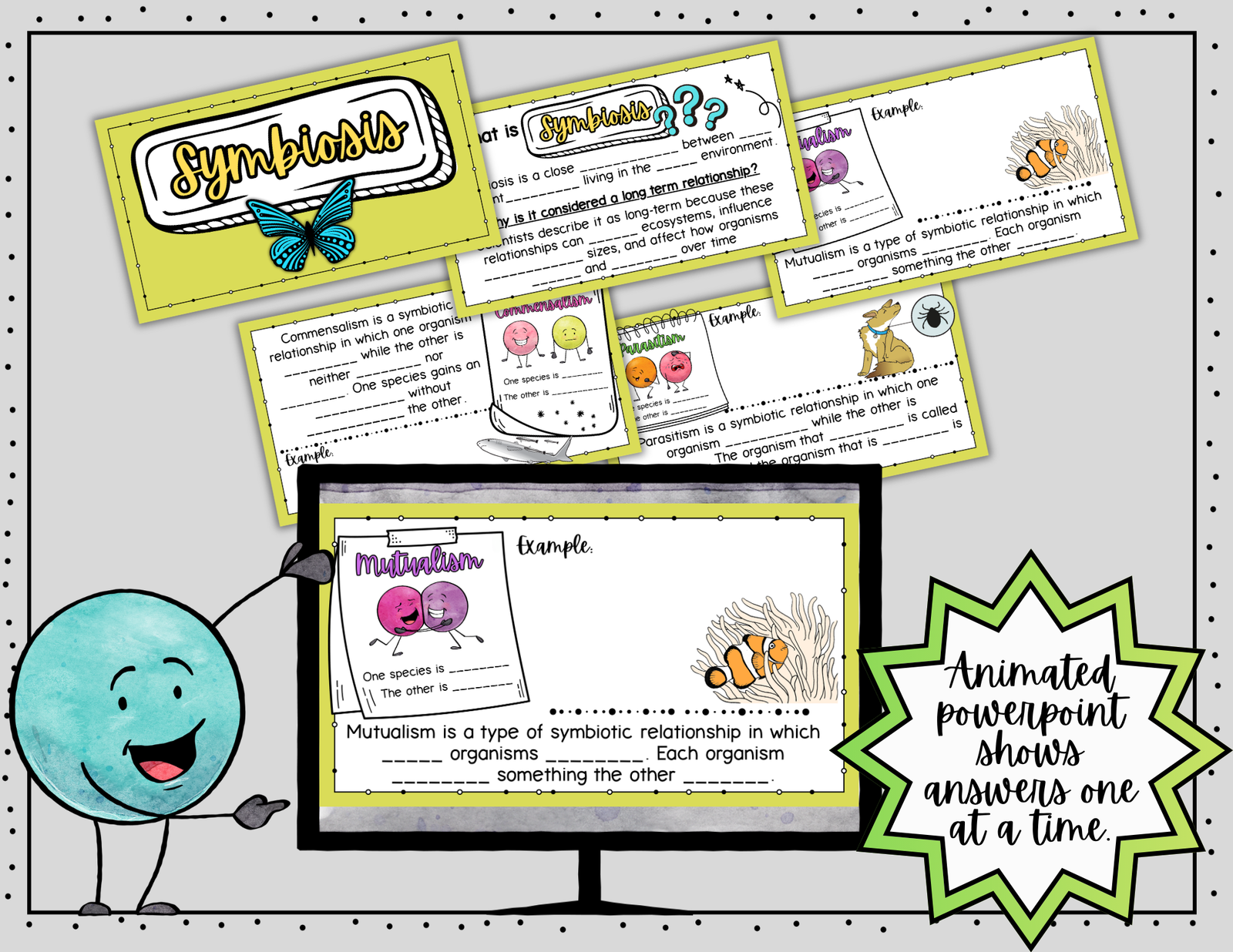 Symbiosis Doodle Notes | Symbiotic Relationships | Science Graphic Organizer — Print - Image 7