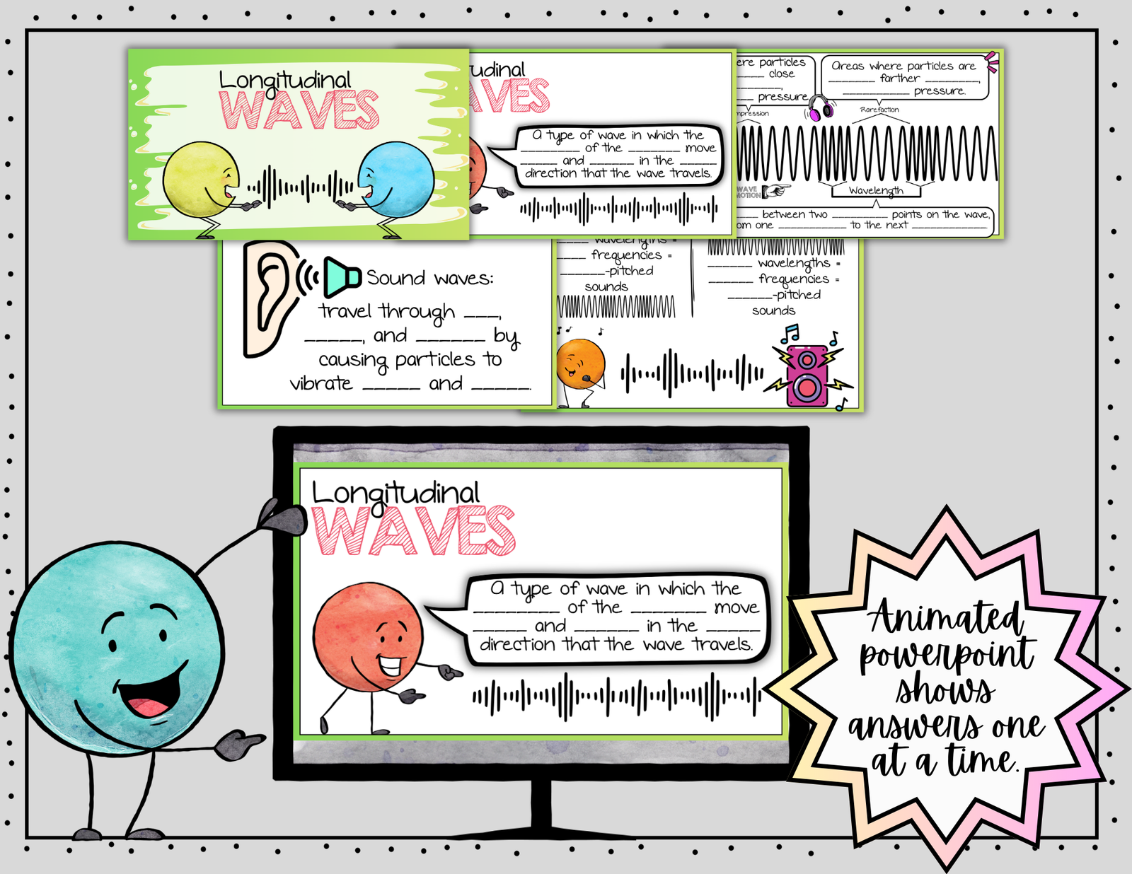 Longitudinal Waves Doodle Notes | Sound Waves | Science Graphic Organizer — Print - Image 7