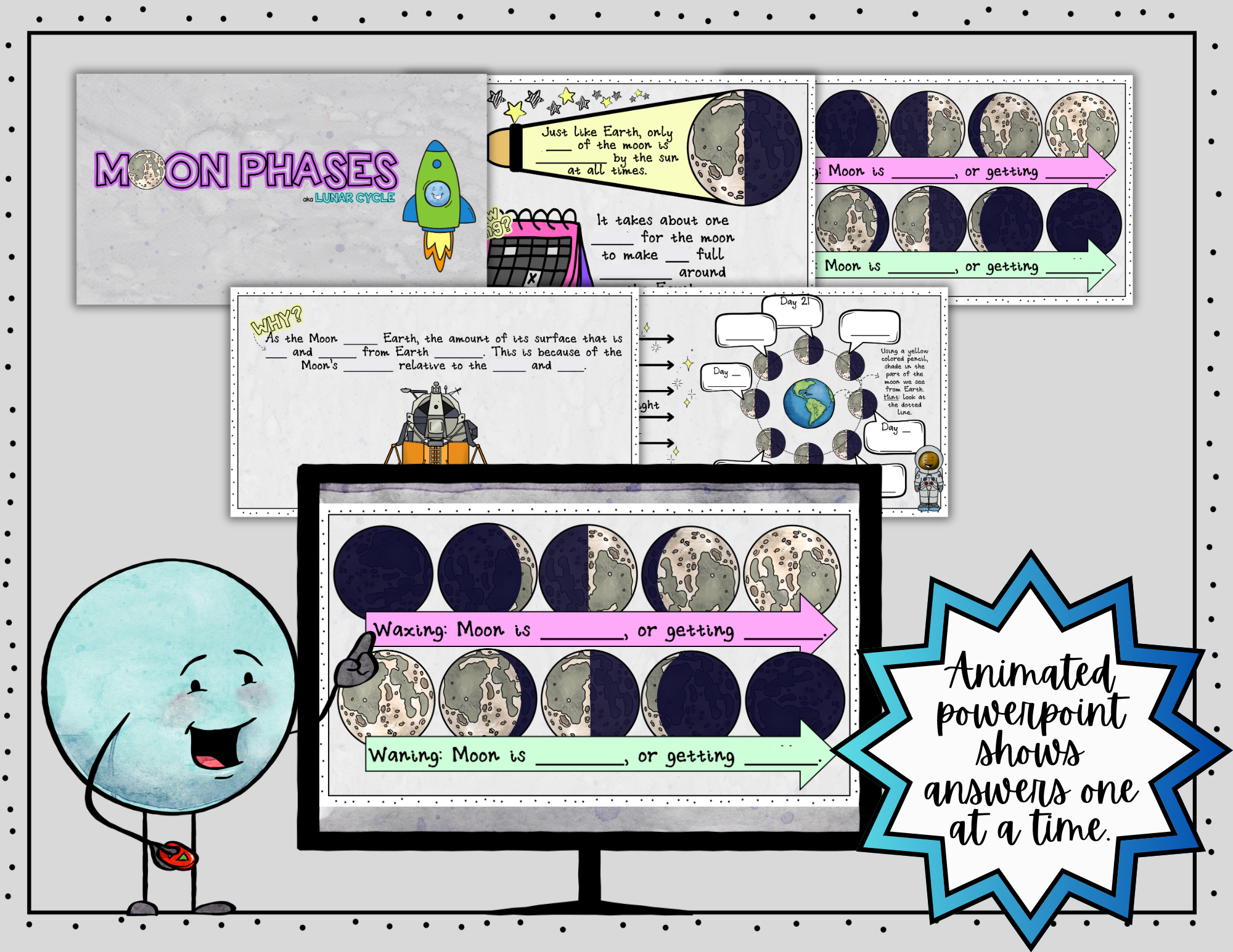 Moon Phases Doodle Notes ~ Lunar Cycle ~ Science Doodle Notes ~ Visual Notes - Image 7