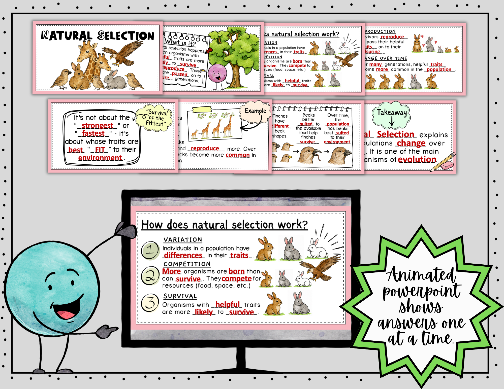 Natural Selection Doodle Notes | Natural Selection Visual Notes | Gr. 6-8 — Print - Image 7