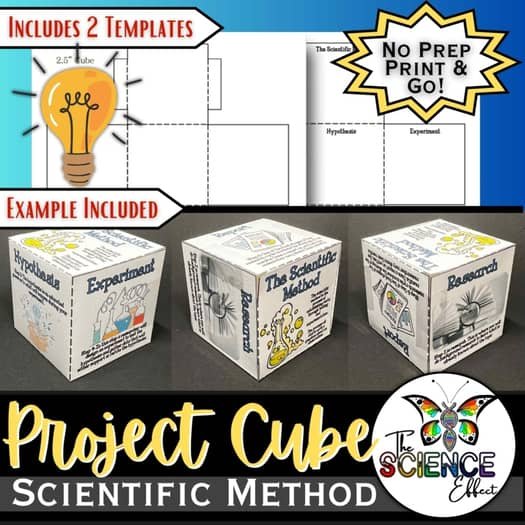 Scientific Method 3D Research Project Cube | Inquiry & STEM Activity