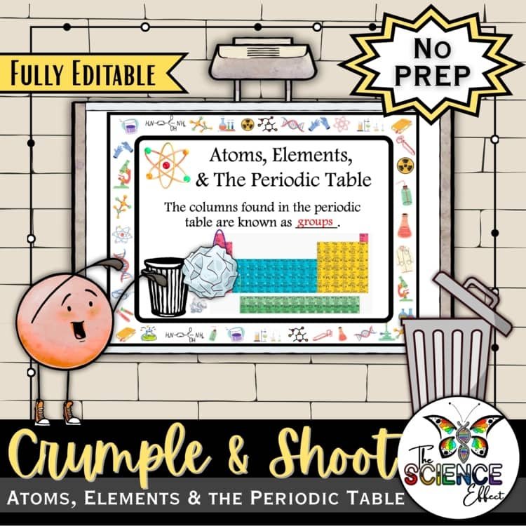 Atoms Elements & The Periodic Table | Crumple & Shoot | Trashketball Review Game cover