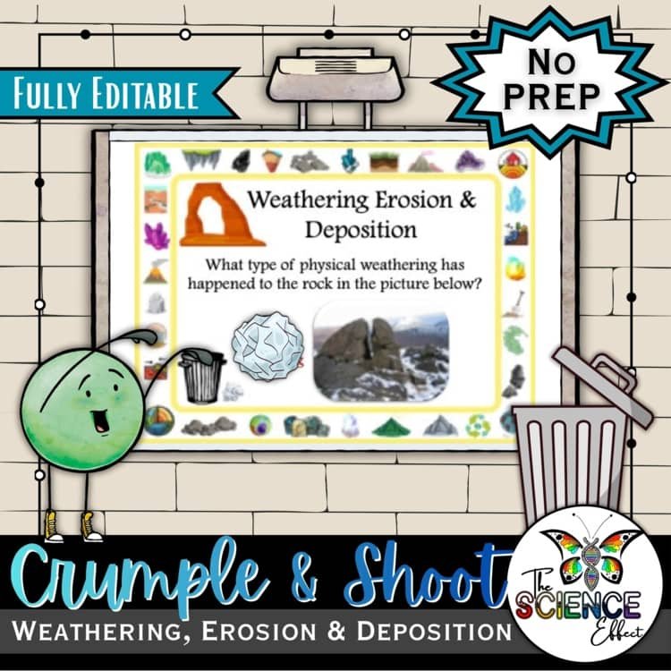 Weathering, Erosion, & Deposition | Crumple & Shoot | Trashketball Review Game cover