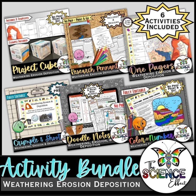 Weathering, Erosion, & Deposition Activity Bundle — 30% OFF!