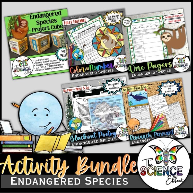 Endangered Species Activity Bundle — Ecology & Conservation Projects