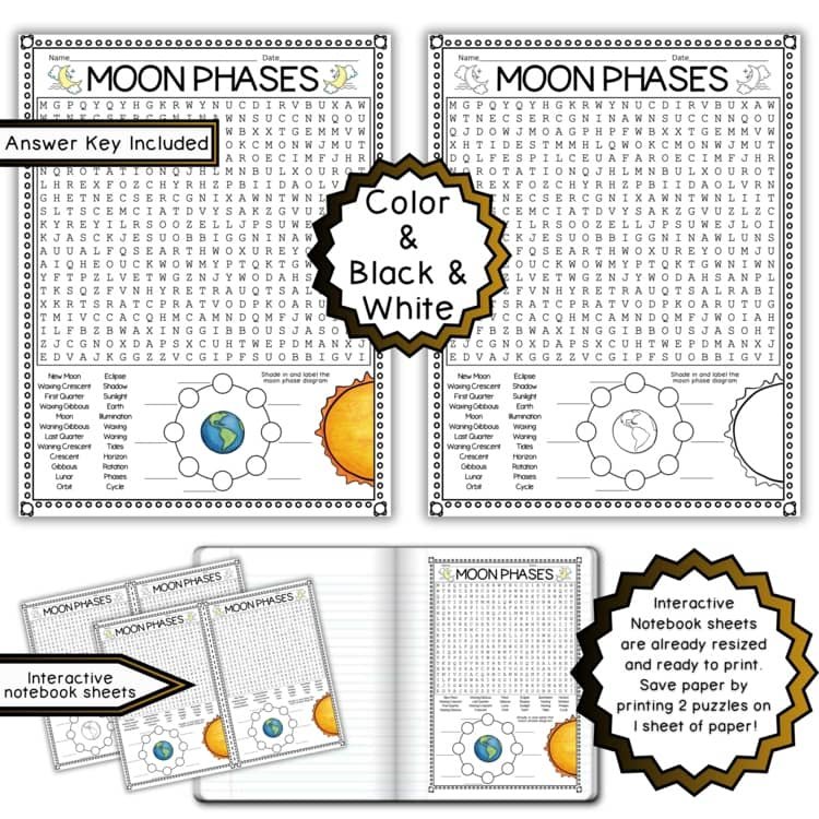 Astronomy word search preview