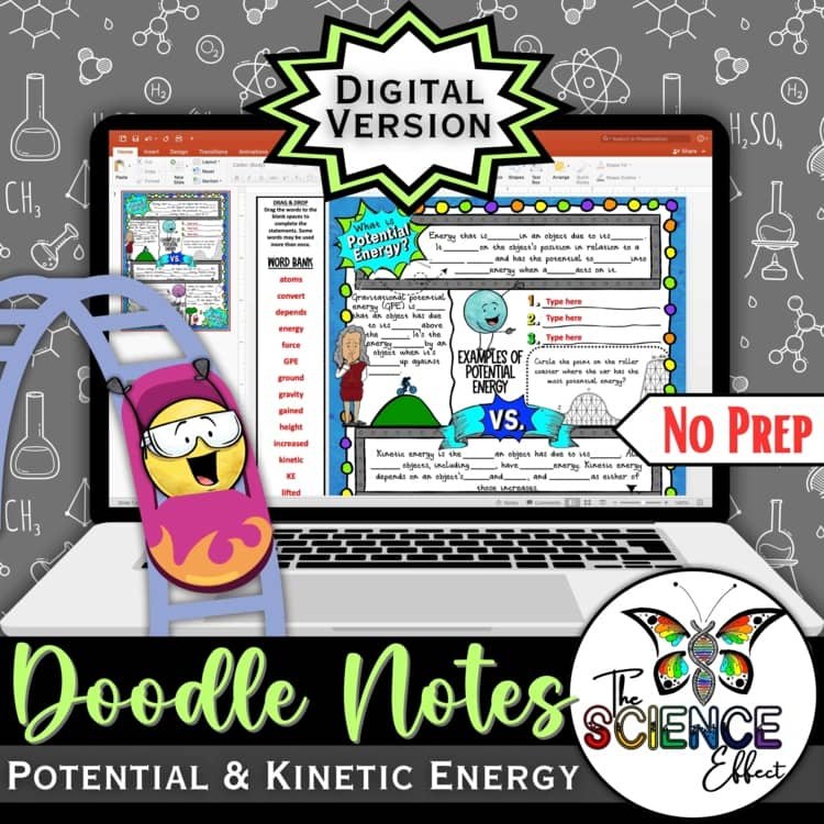 Digital Doodle Notes ~ Potential & Kinetic Energy ~ Science Doodle Notes