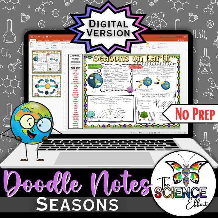 Digital Doodle Notes ~ Earth's Seasons ~ Science Doodle Notes