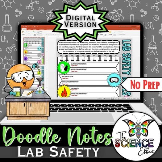 Digital Doodle Notes FREEBIE ~ Lab Safety ~ Science Doodle Notes