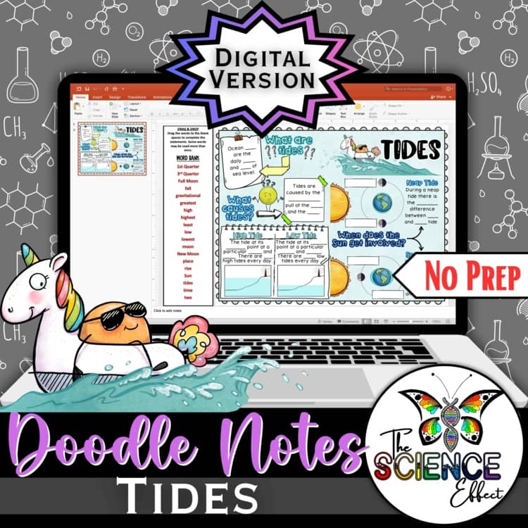Digital Doodle Notes ~ Tides ~ Ocean Tides ~ Science Doodle Notes