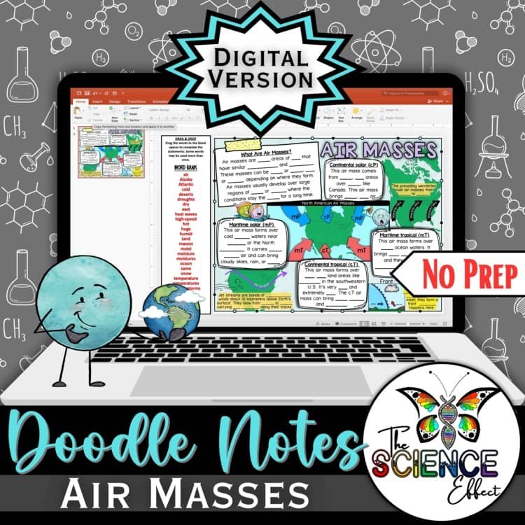 Digital Doodle Notes ~ Air Masses ~ Science Doodle Notes