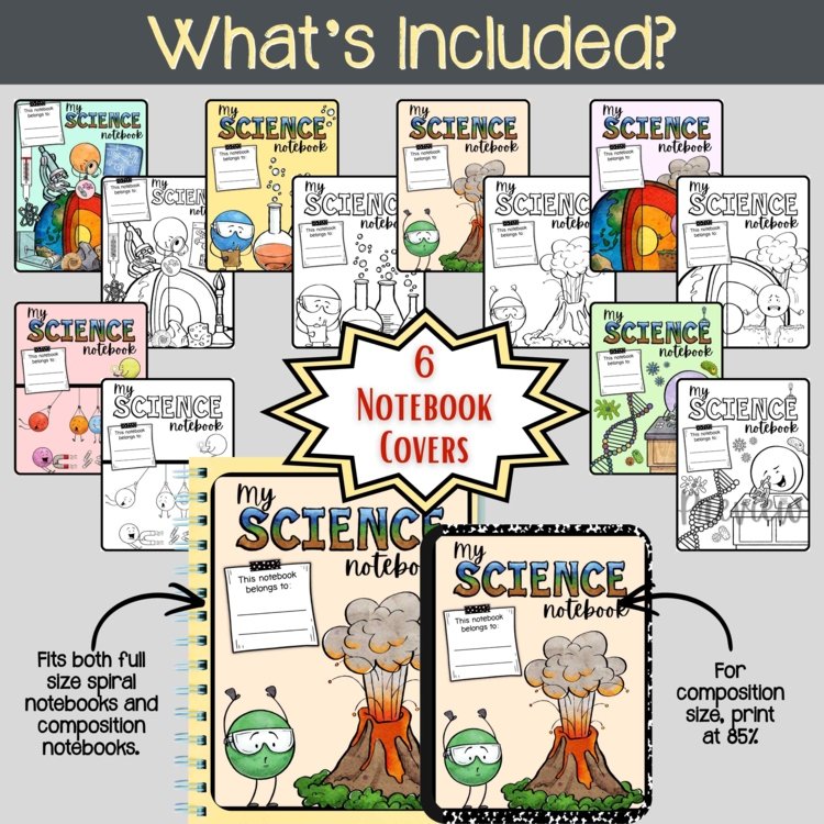 Science Interactive Notebook Setup | ISN Cover, Dividers, Graphic Organizers - preview 1