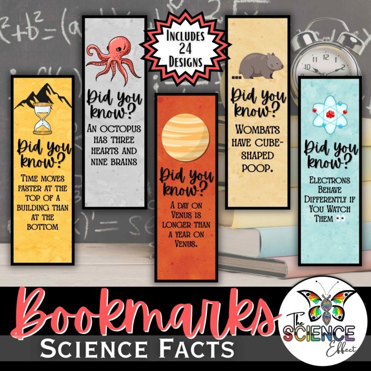 Science Fact Bookmarks | Did You Know Science Facts | Back to School Science