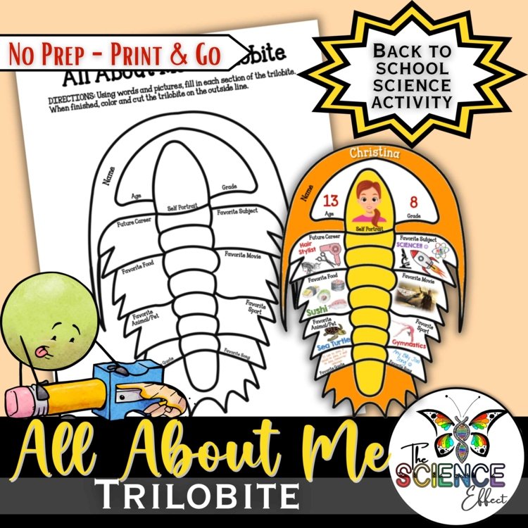 All About Me “Trilobite” | Back-to-School Science Activity | Icebreaker