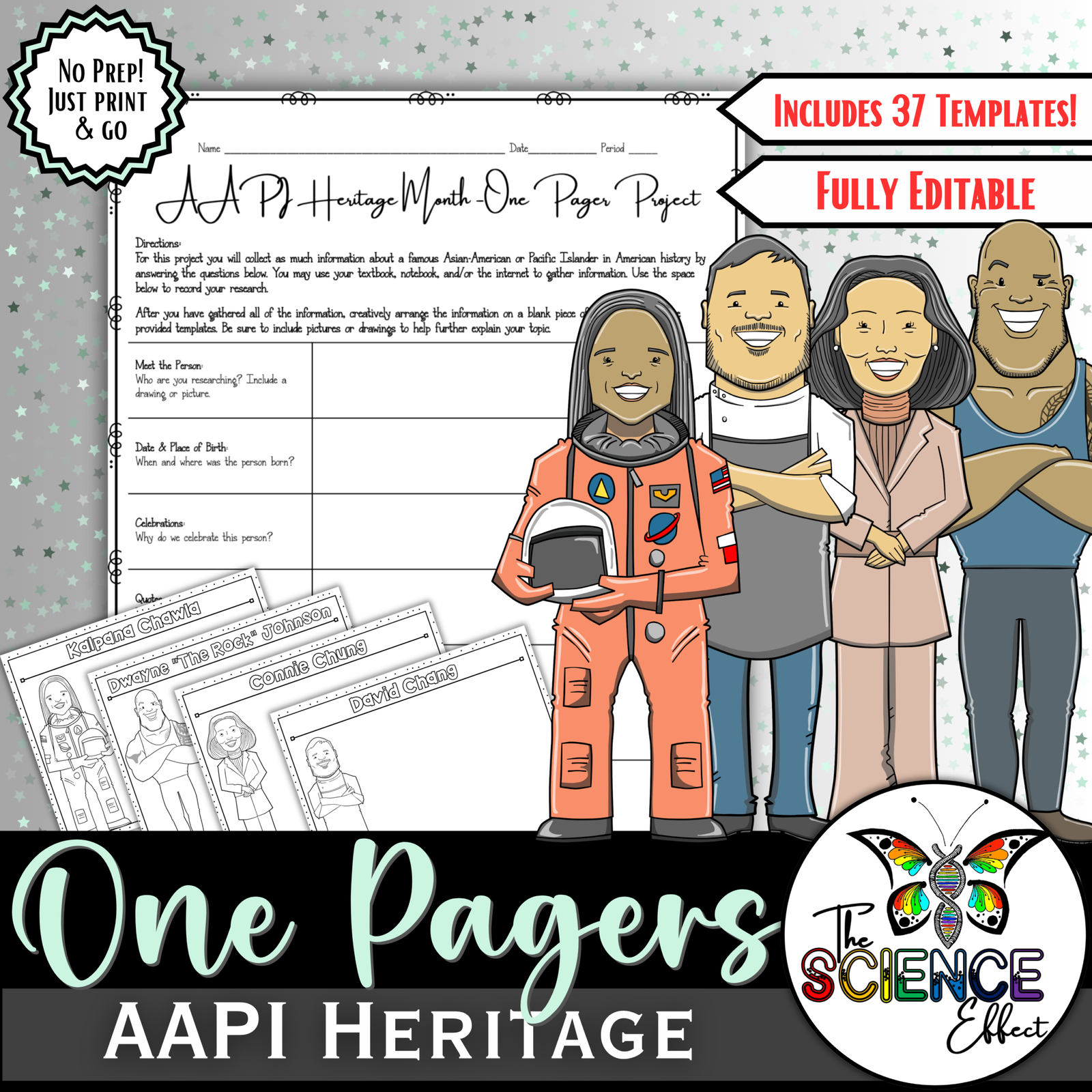 AAPI Asian American Pacific Islander Heritage Month | One Pager Research Project