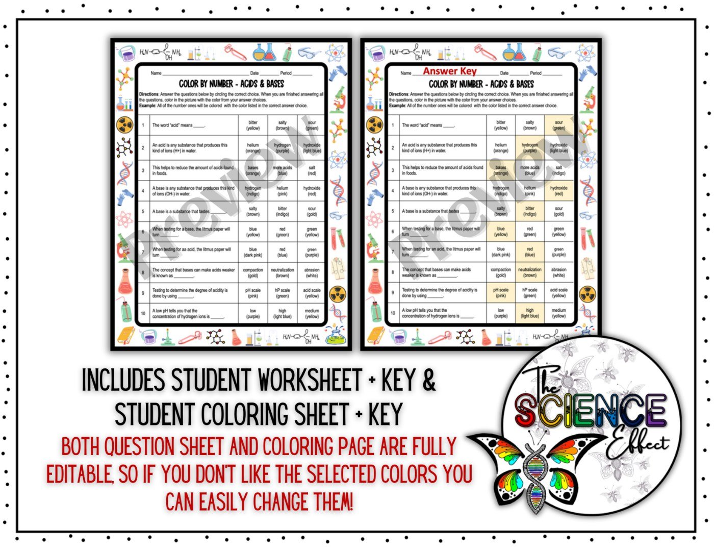 Acids & Bases Activity Bundle 30% OFF! | No-Prep Chemistry Activities - Image 10