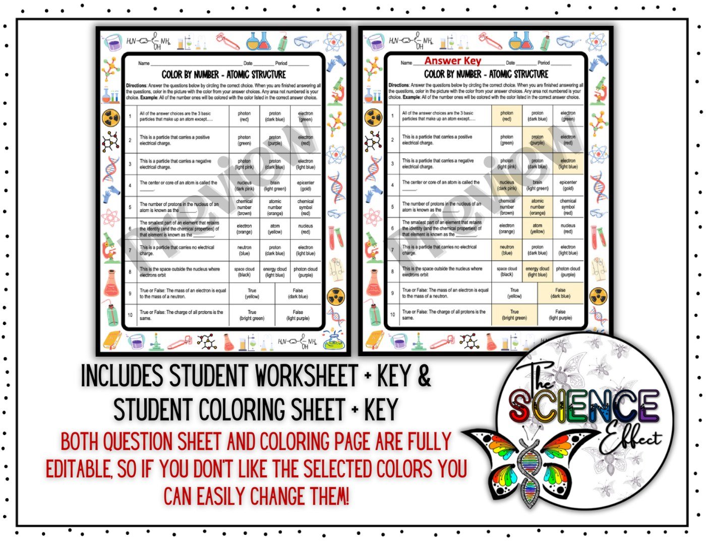 Structure of an Atom Activity Bundle 30% OFF! | No-Prep Chemistry Activities - Image 21
