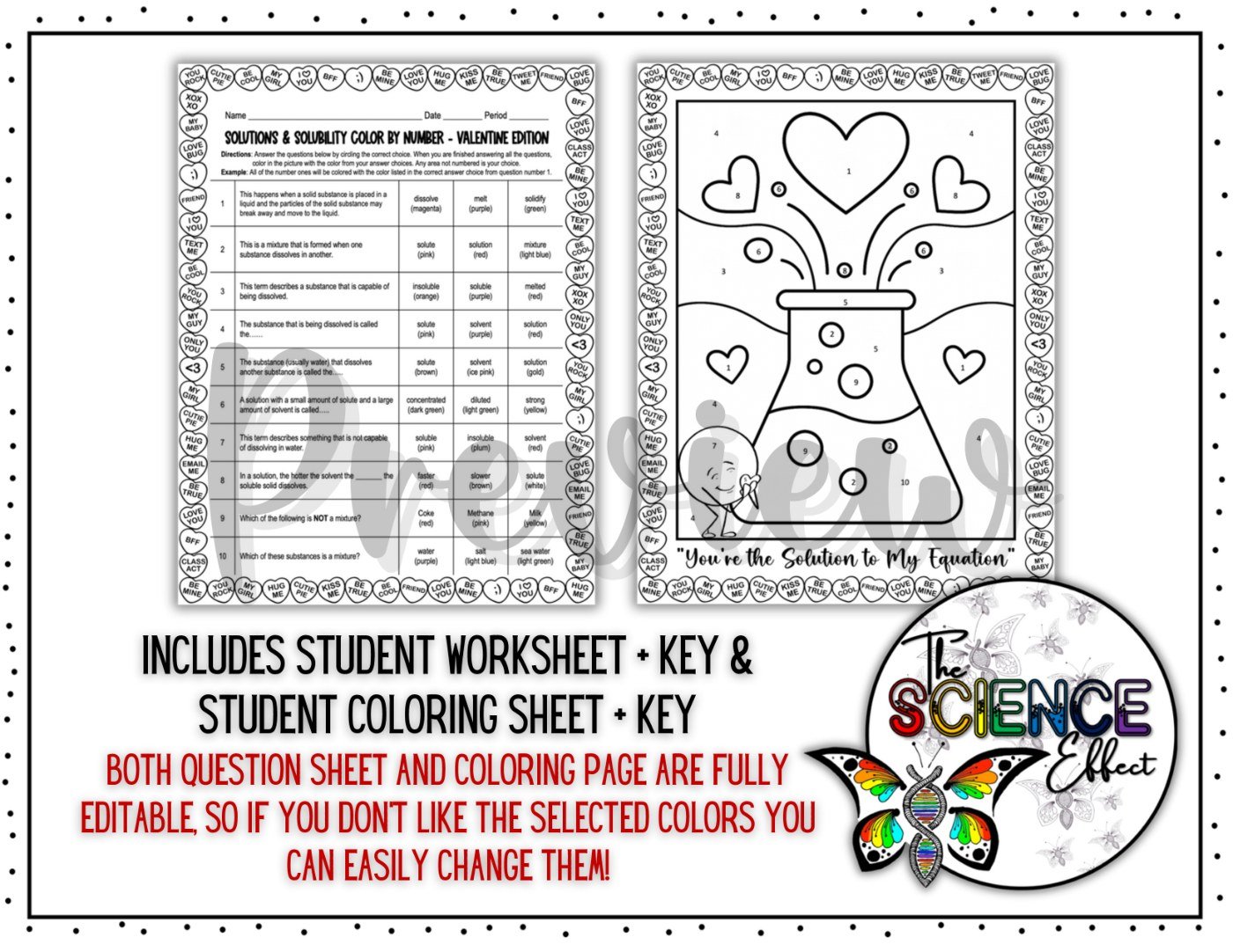 Valentine's Day Science Color By Number Bundle 30% OFF! | Science Activity - Image 8