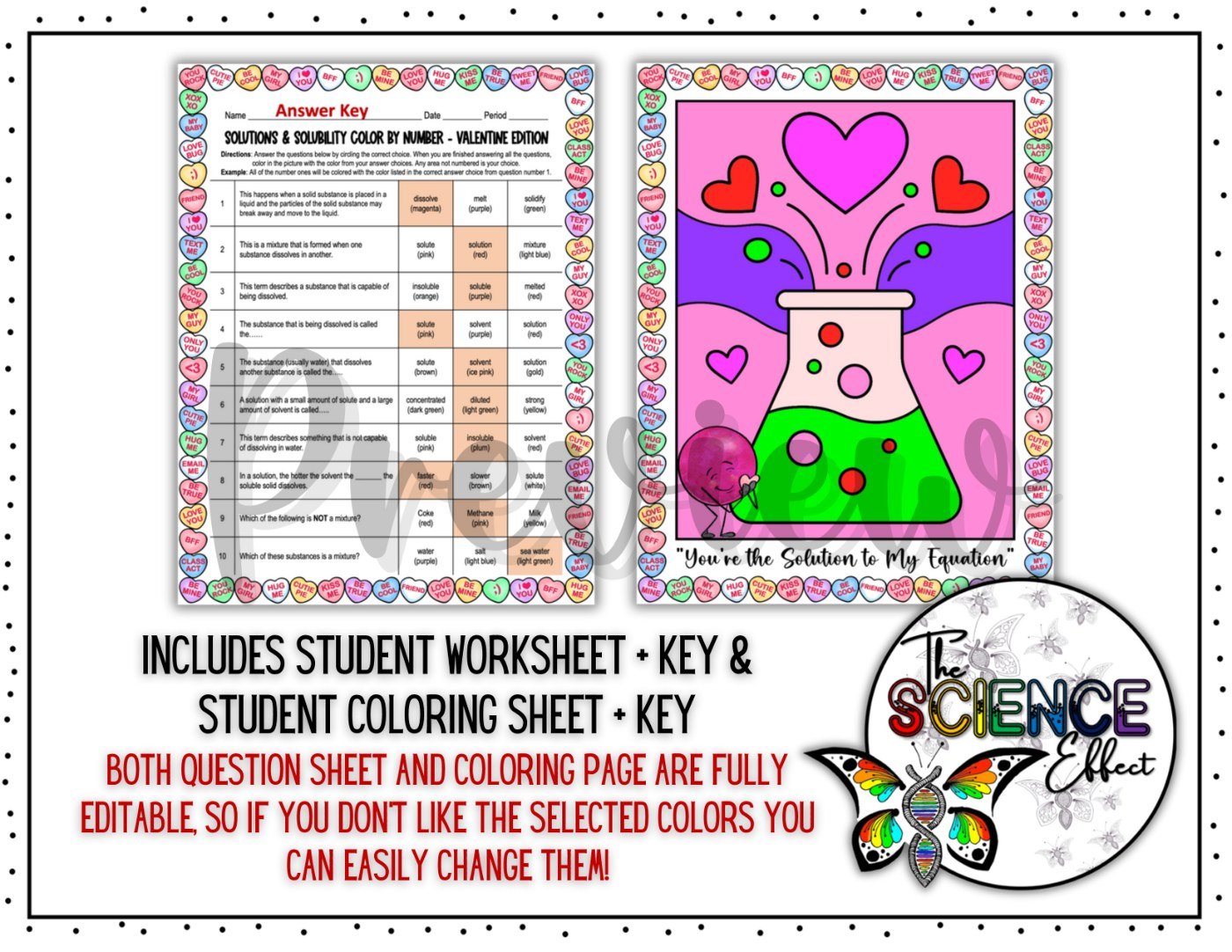 Valentine's Day Science Color By Number Bundle 30% OFF! | Science Activity - Image 9