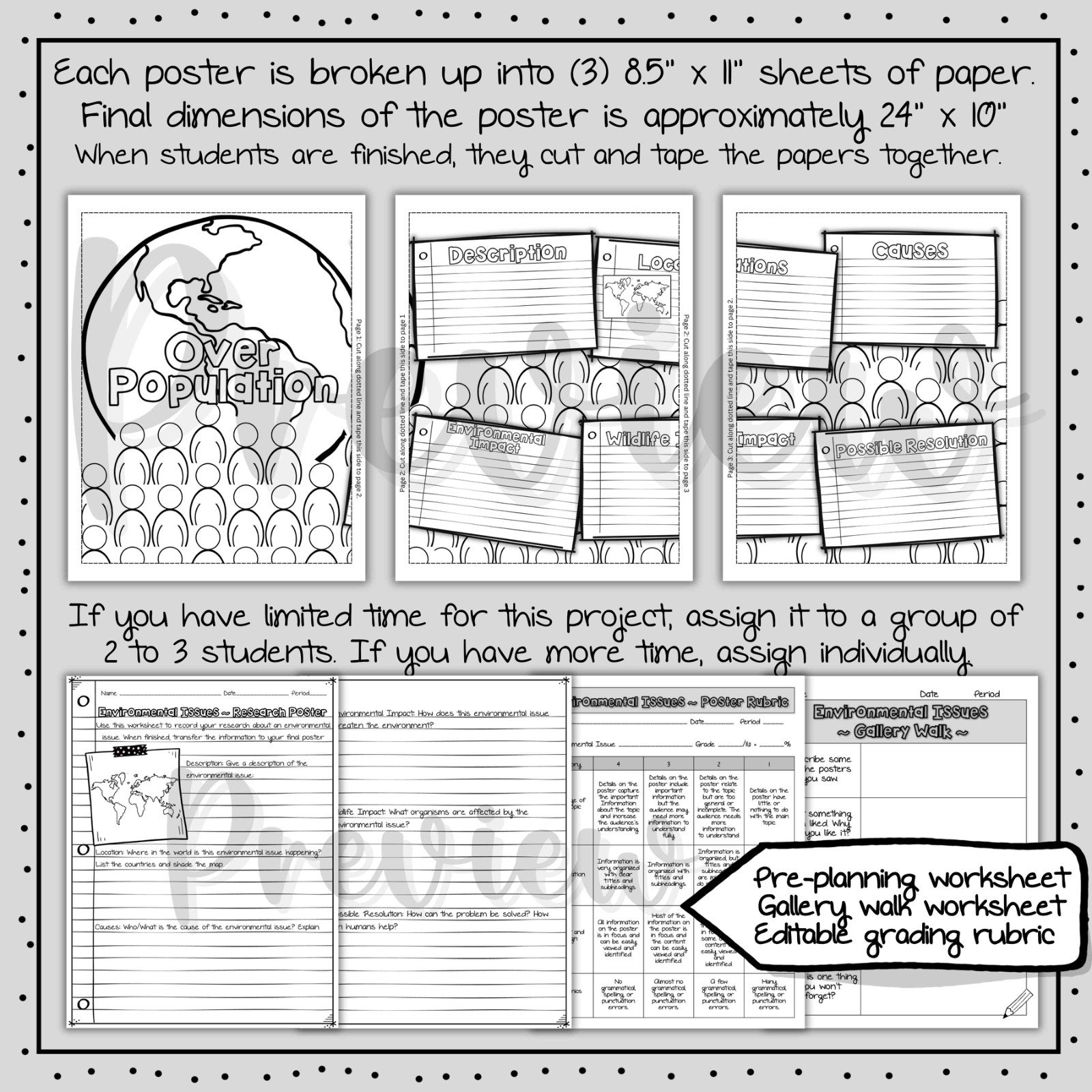 Environmental Issues Collaborative Poster Project | Earth Day Science Activity - Image 2