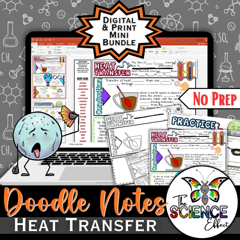 Heat Transfer ~ Science Doodle Notes ~ Digital & Print Bundle