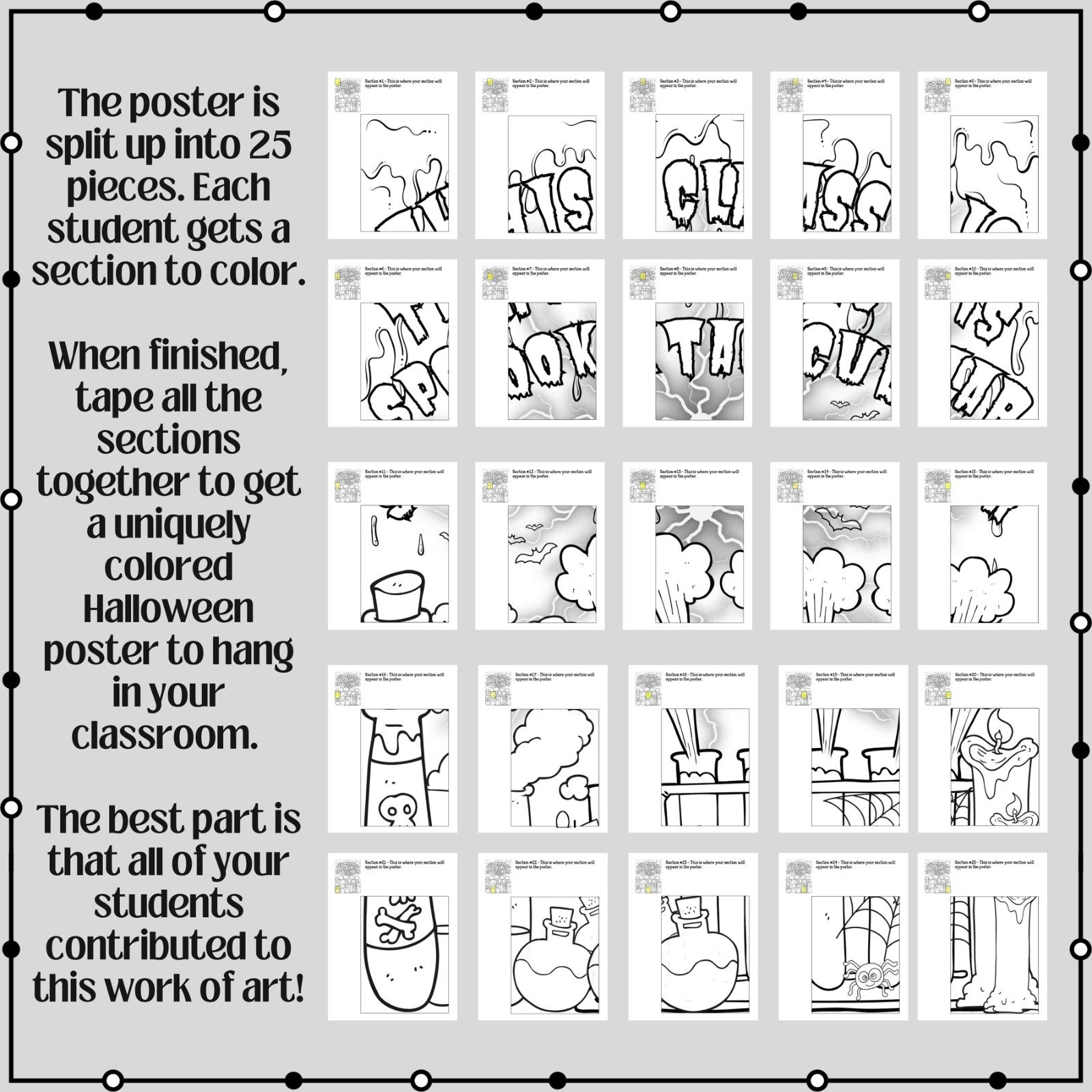 Science Halloween Activity | Science Themed Collaborative Poster Bundle - Image 9
