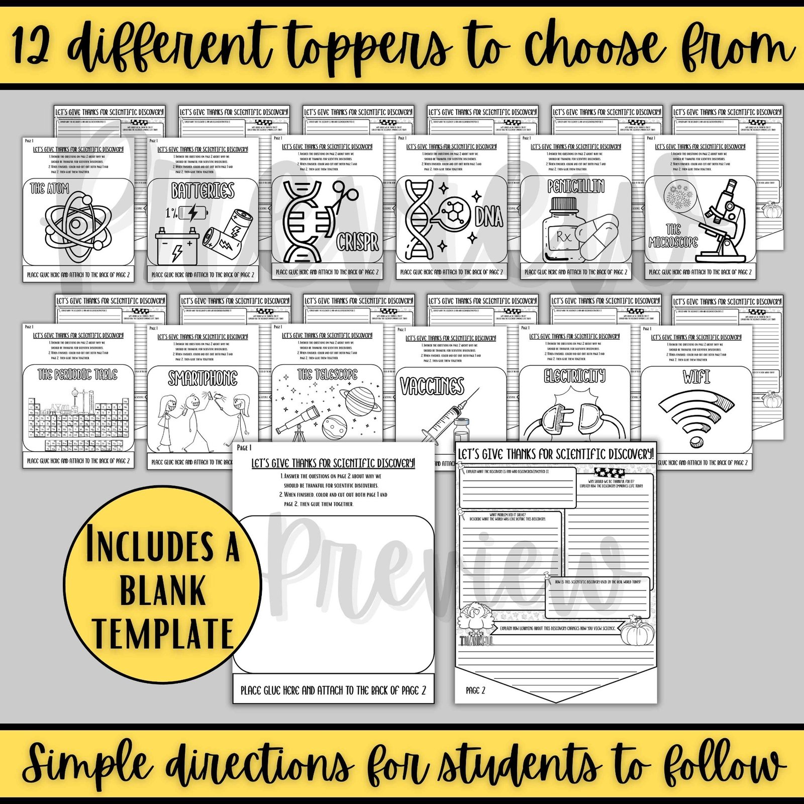Thanksgiving Science Activity | Scientific Discovery Research Pennants | No Prep - Image 2