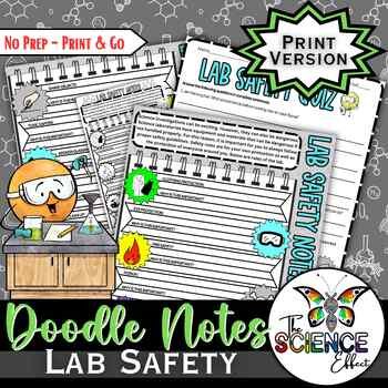 Lab Safety Doodle Notes preview 1