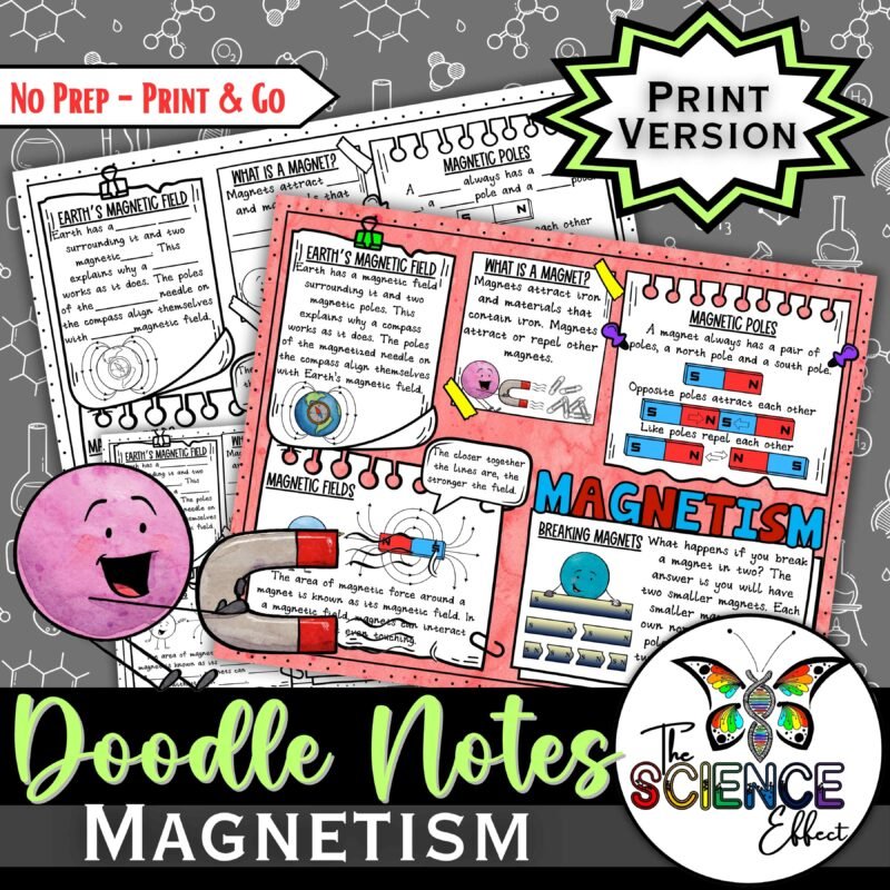 Magnetism Doodle Notes | Science Doodle Notes