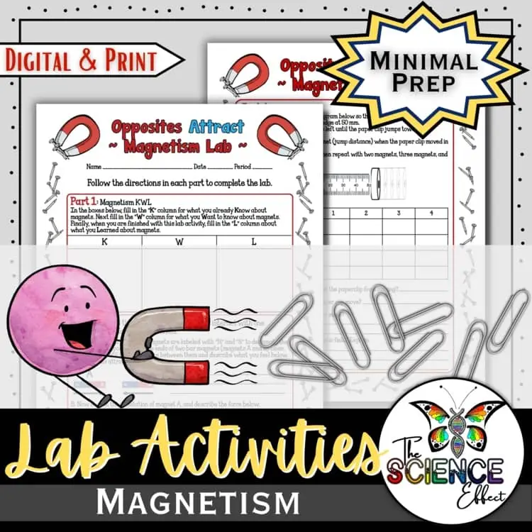 Magnetism Lab Activity | Magnets, Magnetic Fields & Forces | Gr. 5-8 cover